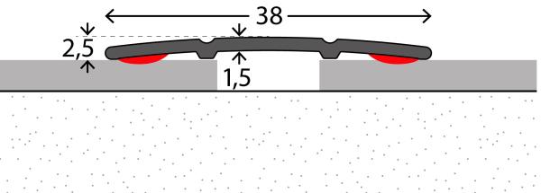 Design Übergangsprofil Silber